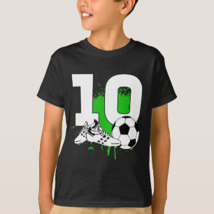 Kinder 10. Geburtstag Jungen 10 Jahre Fußball T-Sh T-Shirt