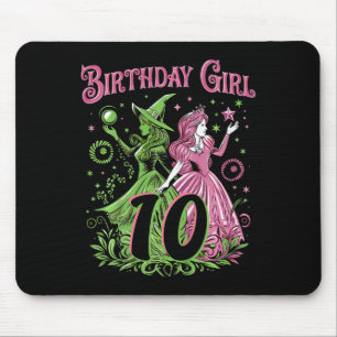 Kinder 10. Geburtstag Rosa und Grün 10 Jahre alt Mousepad