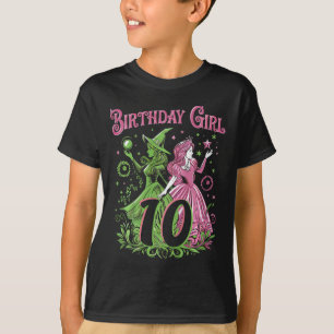 Kinder 10. Geburtstag Rosa und Grün 10 Jahre alt T-Shirt