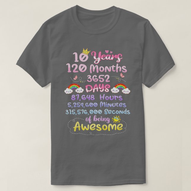Kinder 10 Jahre 120 Monate Phantastischer Witterun T-Shirt (Design vorne)