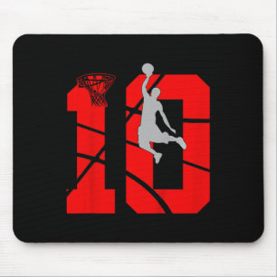 Kinder 10 Jahre alt 10. Basketball Geburtstagspart Mousepad