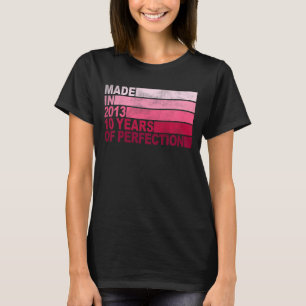 Kinder 10 Jahre alter Tag Geboren im Jahr 2013 Mäd T-Shirt