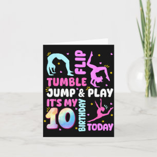 Kinder 10 Jahre Geburtstag Turnerin 10. Turnen Geb Karte