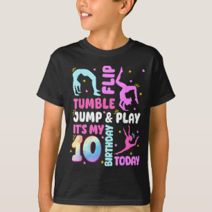 Kinder 10 Jahre Geburtstag Turnerin 10. Turnen Geb T-Shirt