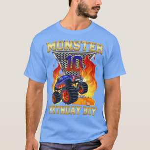 Kinder 10. Monster Truck Geburtstag Junge 10 Jahre T-Shirt