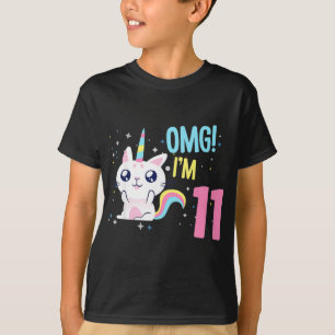 Kinder 11 Jahre alt Mädchen Geburtstagskleidung U T-Shirt