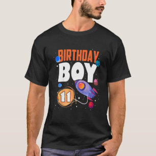 Kinder 11 Jahre alter Astronaut Weltraum 11. Gebur T-Shirt