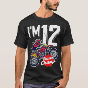 Kinder 12. Geburtstag Motorrad Kreuz, Dirt Bike, Z T-Shirt