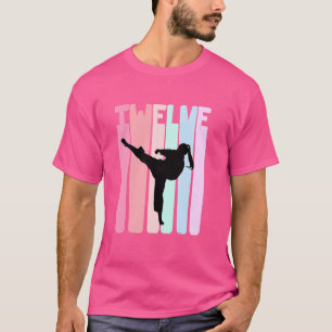 Kinder 12. Geburtstag Retro Taekwondo Karate Girls T-Shirt