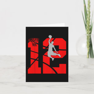 Kinder 12 Jahre alt 12. Basketball Geburtstagspart Karte