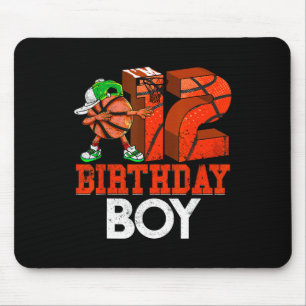 Kinder 12 Jahre alter Basketball Dabbing 12. Gebur Mousepad