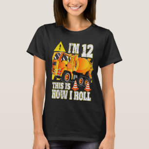 Kinder 12 Jahre alter Betonmischwagen T-Shirt