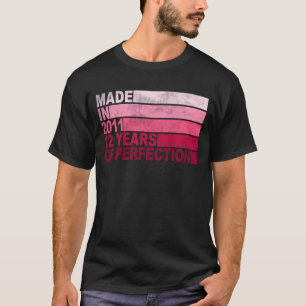 Kinder 12 Jahre Geboren im Jahr 2011 Mädchen 12. B T-Shirt