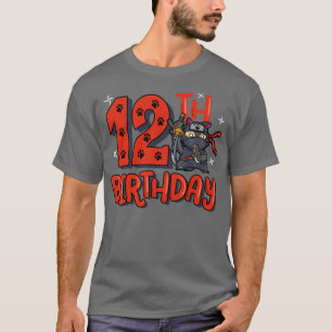 Kinder 12. Ninja Geburtstag Junge 12 Jahre alt Sam T-Shirt