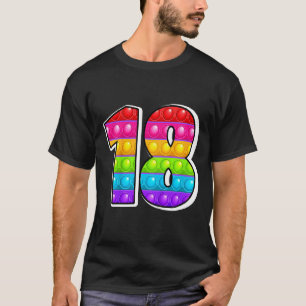 Kinder 18 Niedliche Hauptstadt Nummer Alphabet Fun T-Shirt