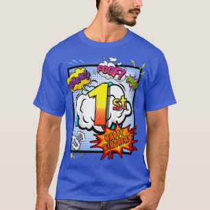 Kinder 1. Geburtstag 1 Jahr alte Comicbuch-Fans Ei T-Shirt