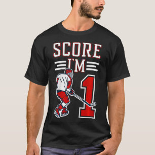 Kinder 1. Geburtstag Eishockey Junge Ein Jahr Alt T-Shirt