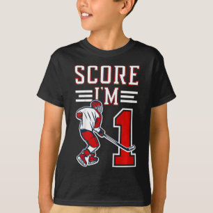 Kinder 1. Geburtstag Eishockey Junge Ein Jahr Alt T-Shirt