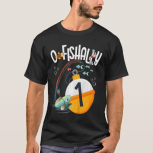 Kinder 1 Geburtstag Fischen Thema für Jungen und M T-Shirt