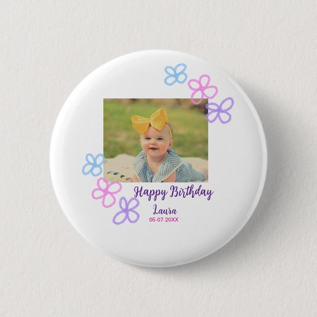 Kinder 1 Geburtstag hinzufügen Name Datum hinzufüg Button (Vorderseite)