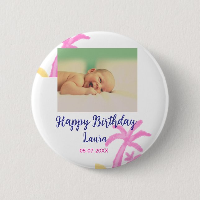 Kinder 1 Geburtstag hinzufügen Name Datum hinzufüg Button (Vorderseite)