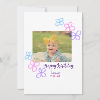 Kinder 1 Geburtstag hinzufügen Name Datum hinzufüg Einladung