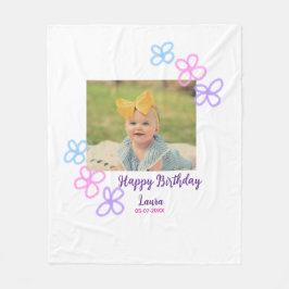 Kinder 1 Geburtstag hinzufügen Name Datum hinzufüg Fleecedecke