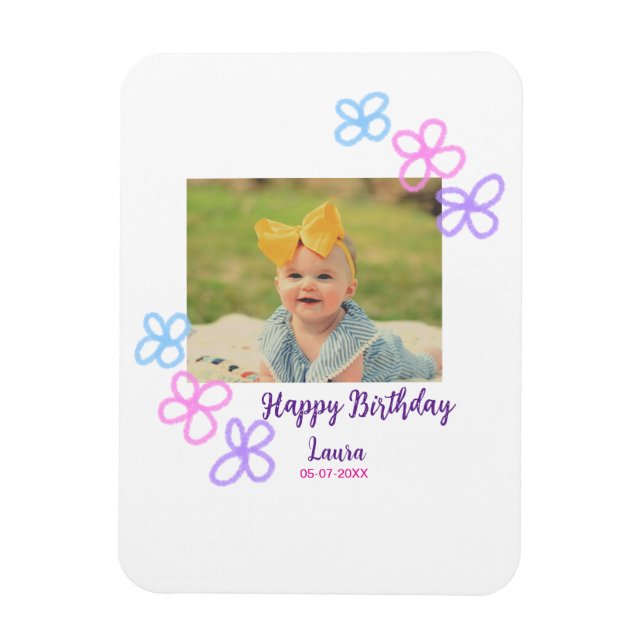 Kinder 1 Geburtstag hinzufügen Name Datum hinzufüg Magnet (Vertikal)