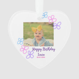 Kinder 1 Geburtstag hinzufügen Name Datum hinzufüg Ornament