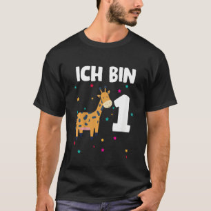 Kinder 1 Geburtstag niedliche Giraffe - 1 Jahr Jun T-Shirt