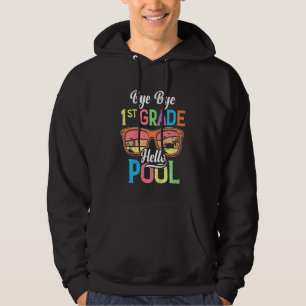 Kinder 1. Klasse Hallo Pool Lehrer Student - Somme Hoodie