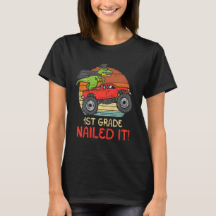 Kinder 1. Klasse Nails Es Dino Monster Truck Letzt T-Shirt