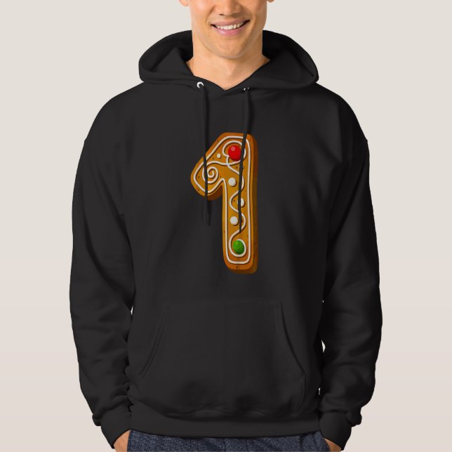 Kinder 1 Niedliche Hauptstadt Weihnachtskoch Alpha Hoodie (Vorderseite)