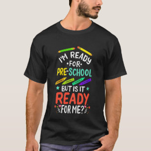 Kinder 1. Tag im Kindergarten Vorkurs Erster Schul T-Shirt