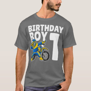 Kinder 1e Geburtstag Dabbing Motocross Bike Junge  T-Shirt