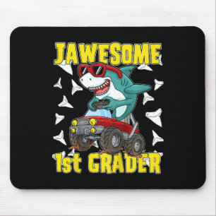 Kinder 1er Klasse Monster Truck Dinosaur Megalodon Mousepad