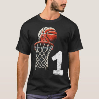 Kinder 1St Birthday Basketball 1 Jahr Basketball B T-Shirt