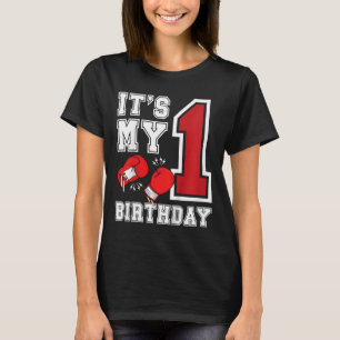 Kinder 1st Geburtstag Boxboxer Junge 1 Jahr alter T-Shirt