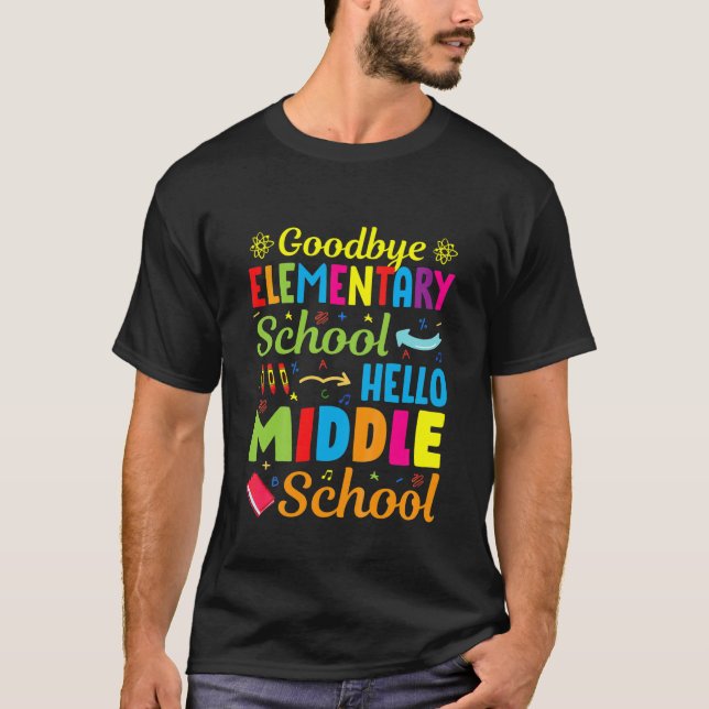 Kinder 2022 Abschluss der Mittelschule Elementarsc T-Shirt (Vorderseite)