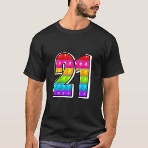 Kinder 21 Niedliche Hauptstadt Nummer Alphabet Fun T-Shirt