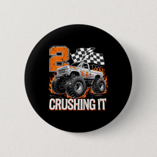 Kinder 2, die es zerquetschen Monster Truck Cool 2 Button