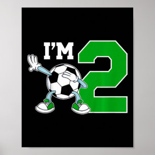 Kinder 2. Fußball-Geburtstagsfeier Zwei Jahre alte Poster
