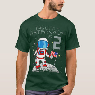 Kinder 2. Geburtstag Astronauten Jungen Geschenk 2 T-Shirt