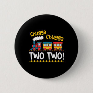 Kinder 2 Geburtstag Boy Train Chugga Chugga zwei z Button