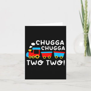 Kinder 2 Geburtstag Boy Train Chugga Chugga zwei z Karte