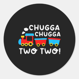 Kinder 2 Geburtstag Boy Train Chugga Chugga zwei z Runder Aufkleber