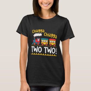 Kinder 2 Geburtstag Boy Train Chugga Chugga zwei z T-Shirt