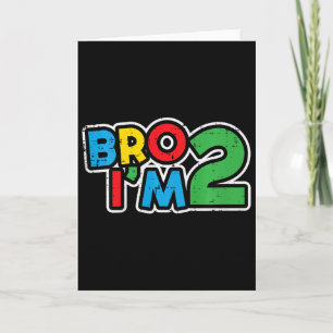 Kinder 2. Geburtstag Gamer Bruder Ich bin 2 Retro Karte