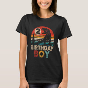 Kinder 2. Geburtstag Junge Rex Dinosaur 2 Jahr alt T-Shirt