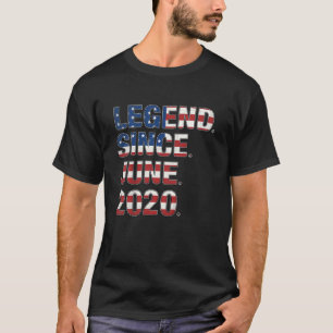 Kinder 2. Geburtstag Legende Seit Juni 2020 US-Fla T-Shirt